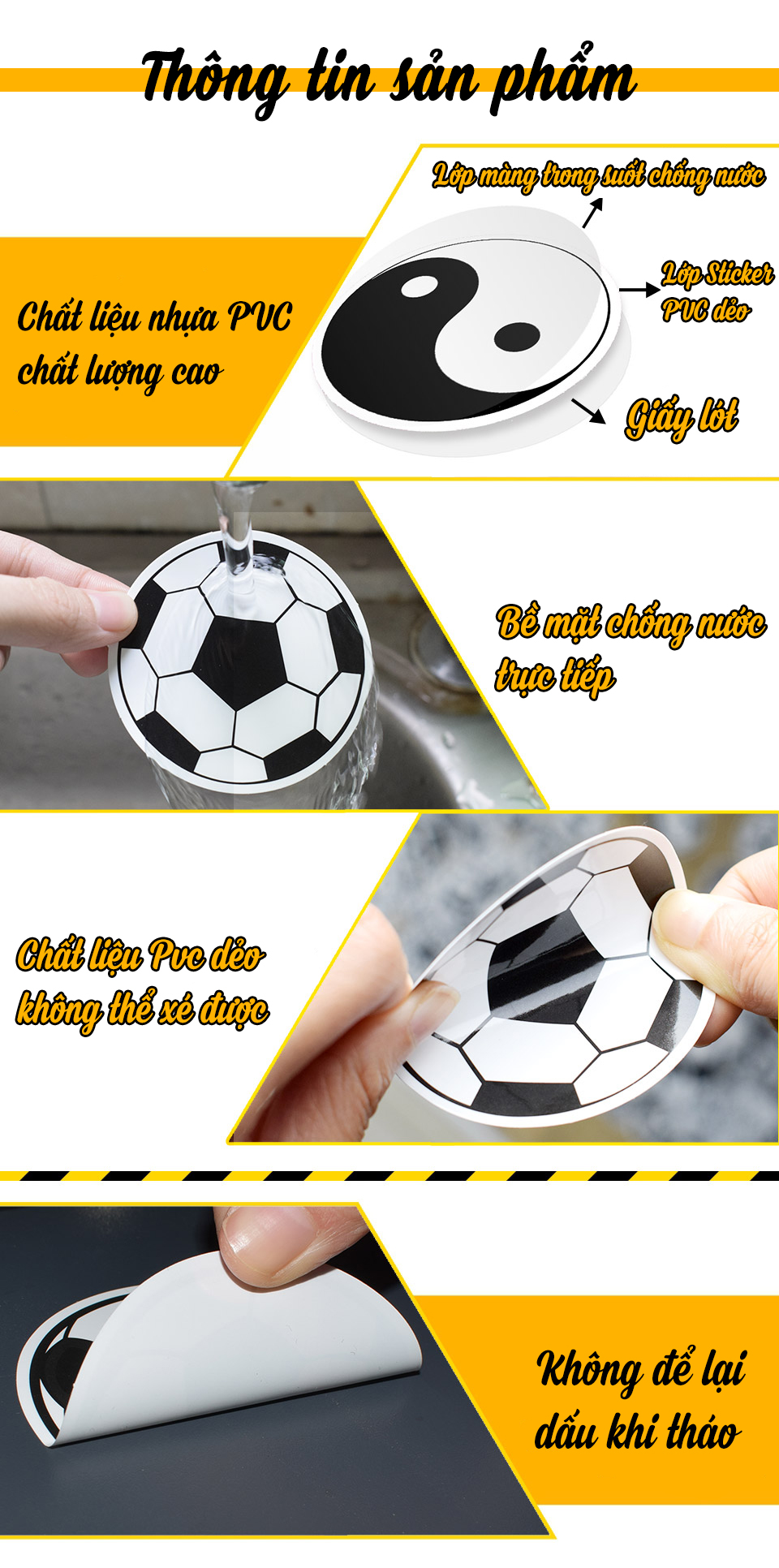 Bộ 100 Sticker Trắng Đen Dán Xe Máy - Mũ Bảo Hiểm