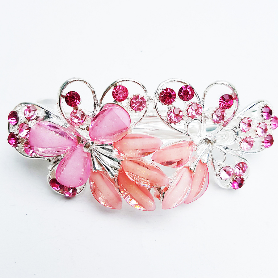 Kẹp Tóc Pha Lê Cao Cấp Hoa Lá Siêu Sang Chảnh