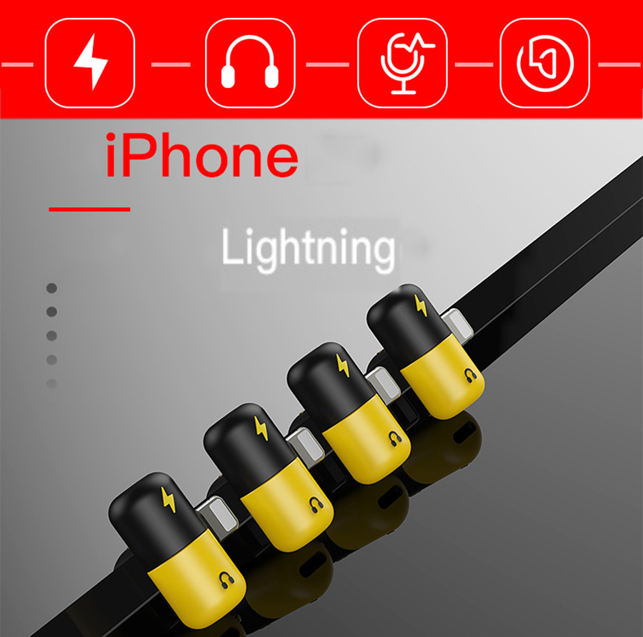 Jack chuyển Lightning UTE vừa Sạc vừa Nghe Nhạc và Đàm Thoại cho Apple iPhone 7,7Plus, 8, 8Plus, X Cao Cấp