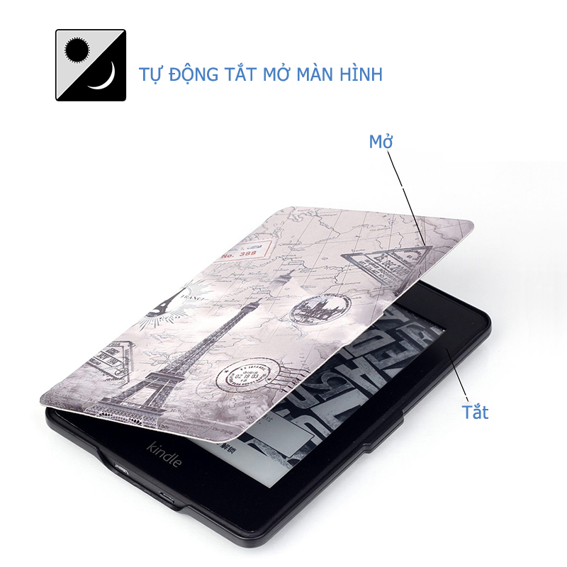 Bao da máy đọc sách Kindle PaperWhite họa tiết hoa văn