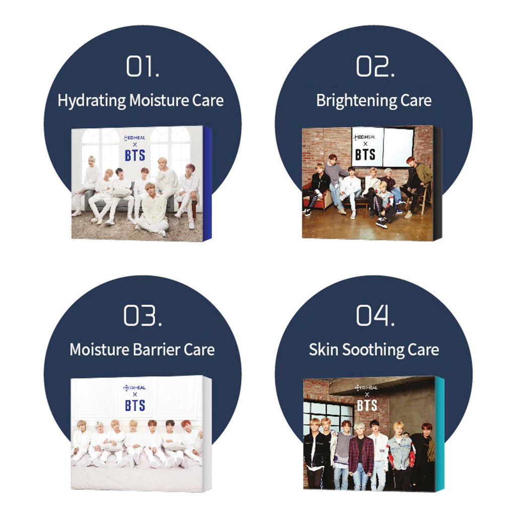 Bộ 10 Mặt Nạ Dưỡng Da Ẩm Mượt Đặc Biệt Mediheal With BTS - Moisture Barrier Care + 14 Photocard BTS  [PHIÊN BẢN ĐẶC BIỆT GIỚI HẠN]