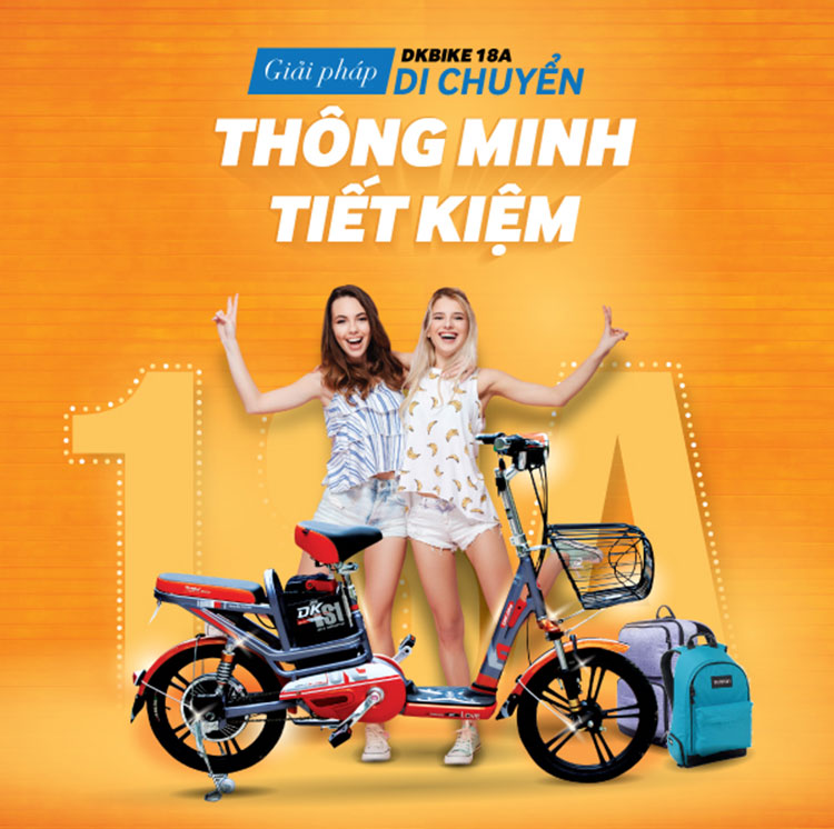 Xe Đạp Điện DK Bike 18A - Đỏ