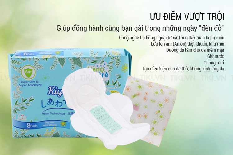 Băng Vệ Sinh Ban Ngày Kiyomi (Gói 8 Miếng)