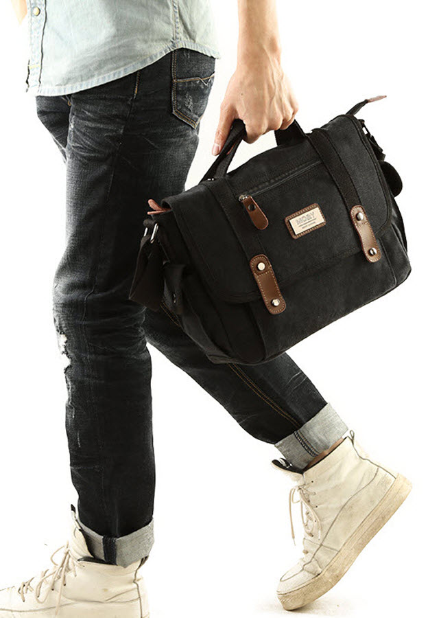 Túi đeo vai nam cao cấp thời trang Hàn Quốc THT43 (24 x 32 cm)