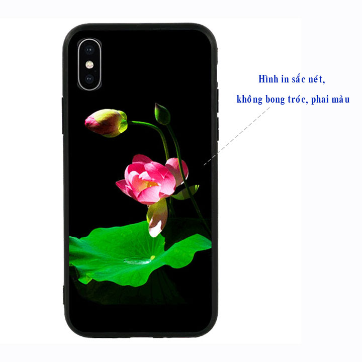Ốp lưng viền TPU cao cấp cho Iphone X - Lotus 1