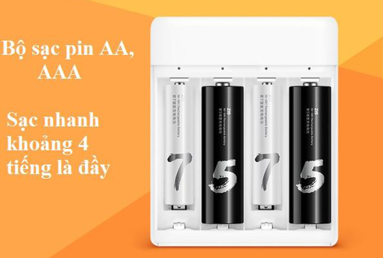 Bộ Sạc Pin AA,AAA Xiaomi ZMI - Hàng Nhập Khẩu