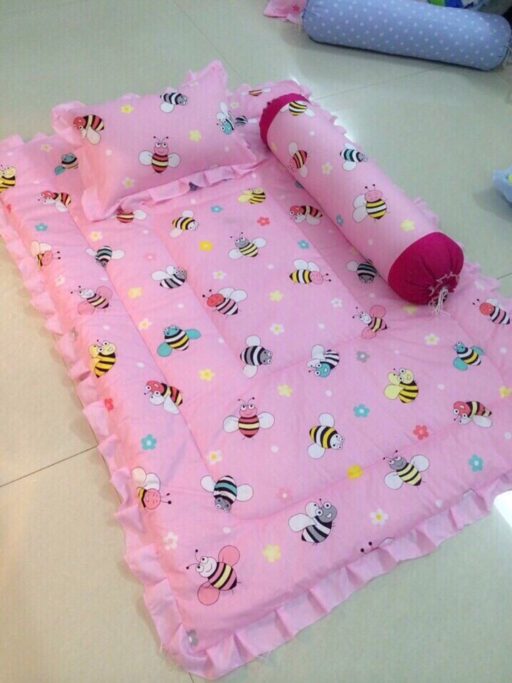 Set chăn gối trẻ em mẫu giáo cottn đũi