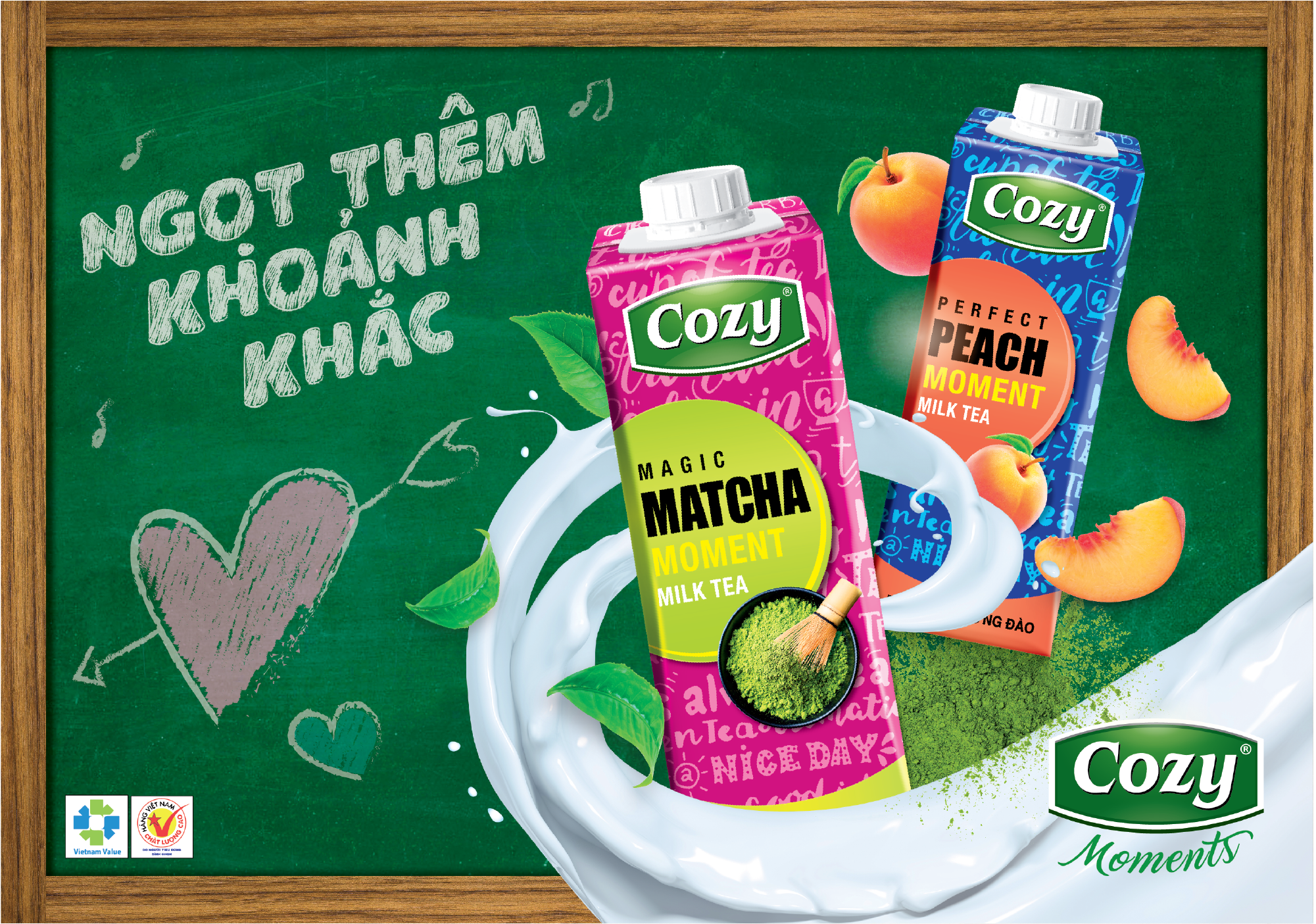 Trà sữa đóng hộp Cozy Moments hương matcha