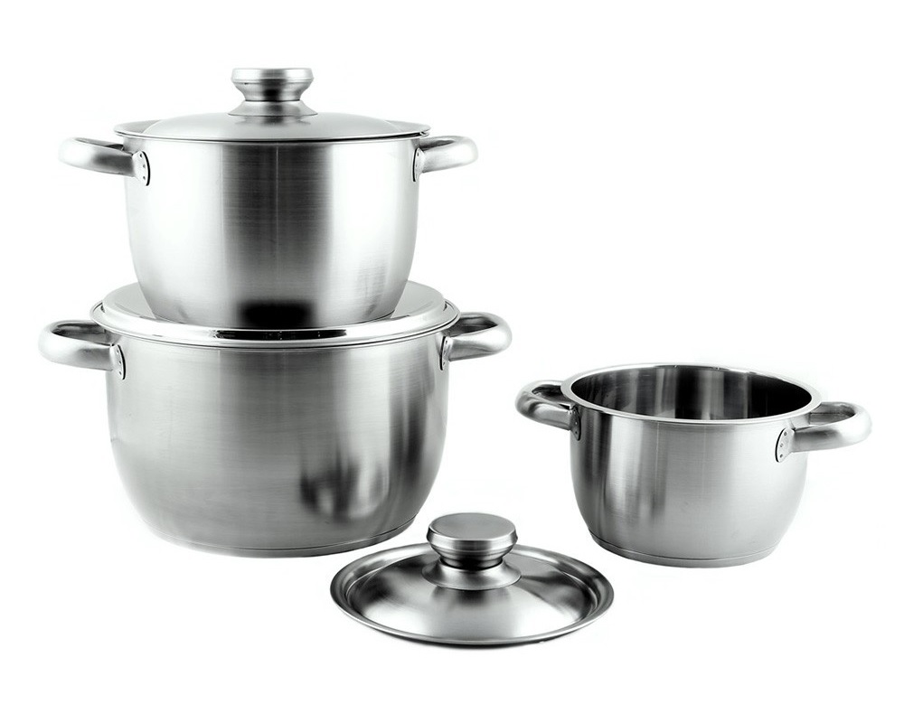 Bộ 3 Nồi Thân Cool Thấp Nắp Inox Fivestar FS06C-1