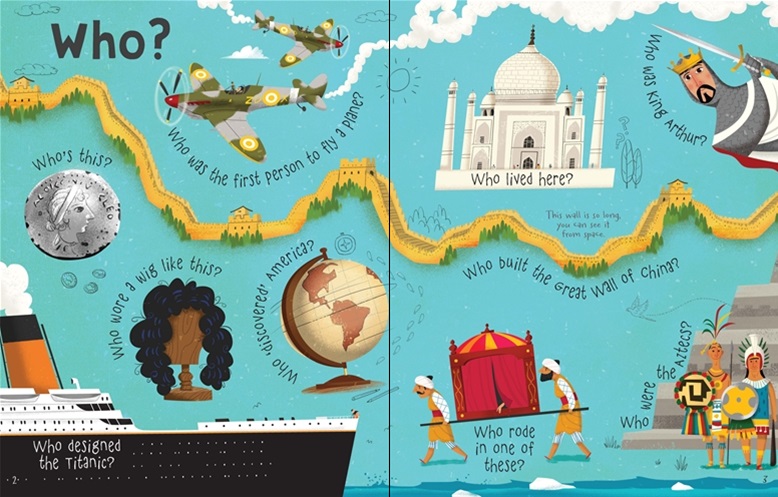 Usborne lift-the-flap questions and answers about long ago