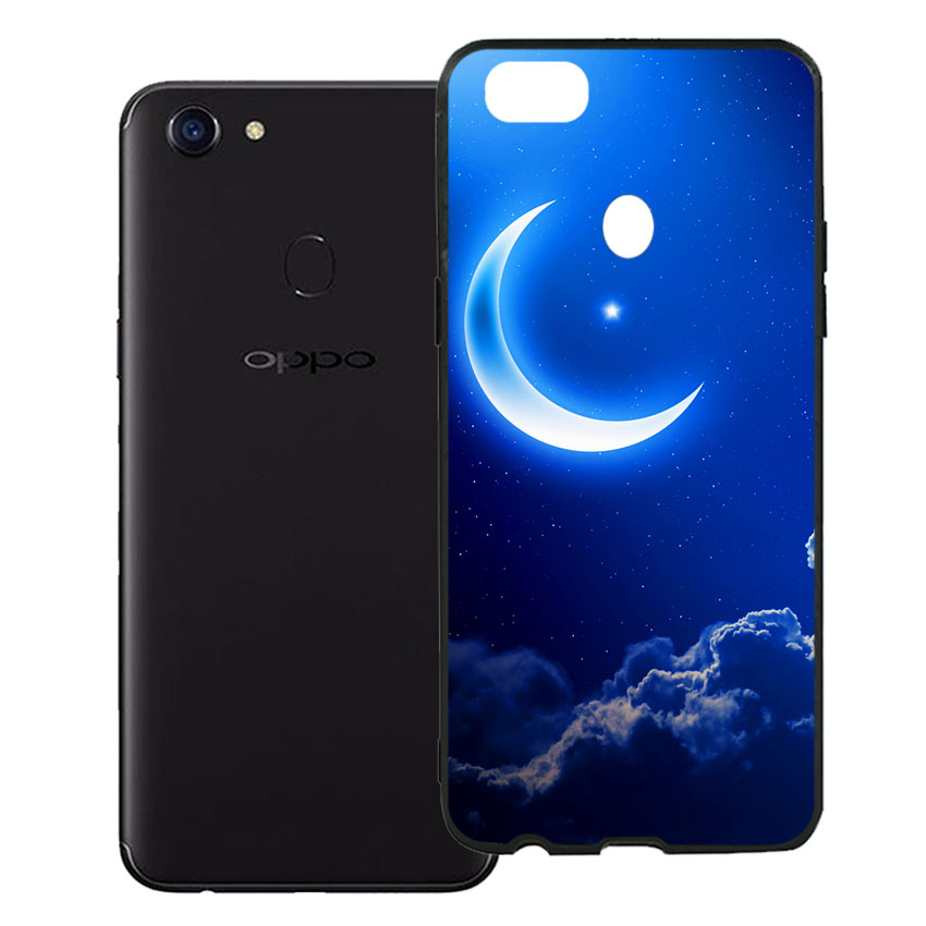 Ốp lưng viền TPU cao cấp cho Oppo F5 - Moon 01