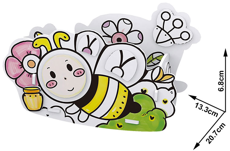 Mô Hình Giấy Cubic Fun Hộp Viết Con Ong Và Khung Hình Ốc Sên P694H