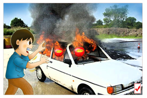 Bóng chữa cháy tự động Elide Fire (Thái Lan) - mini size