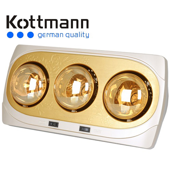 Đèn sưởi Hans Kottmann 3 bóng vàng K3BH