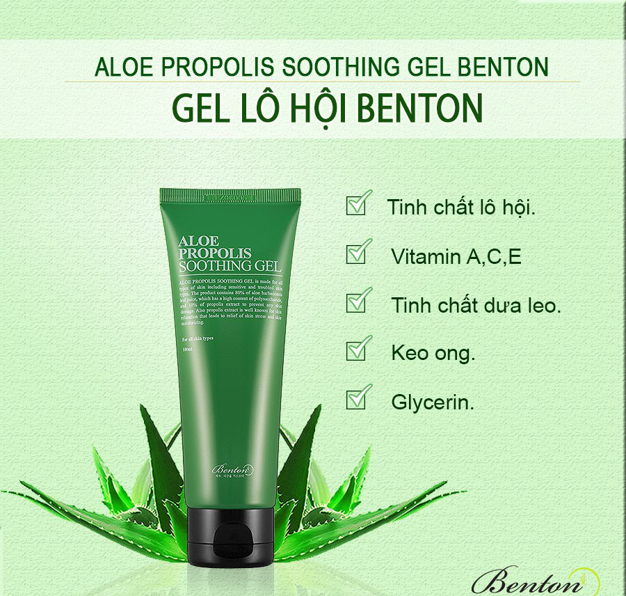 Gel dưỡng da lô hội Benton Aloe Propolis Soothing Gel 100ml