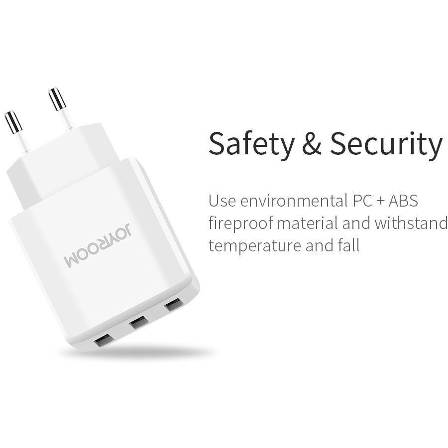 Cốc sạc nhanh Quick Charge 3.0A - 3 Cổng USB - JOYROOM HKL-USB30 - Hàng chính hãng
