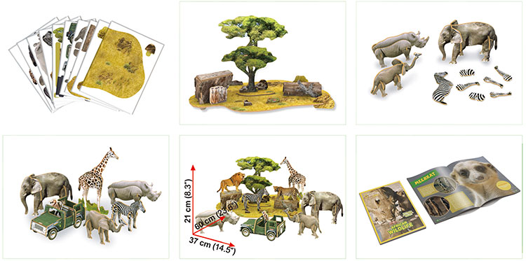 Mô Hình Giấy Cubic Fun Thế Giới Hoang Dã Châu Phi - DS0972h