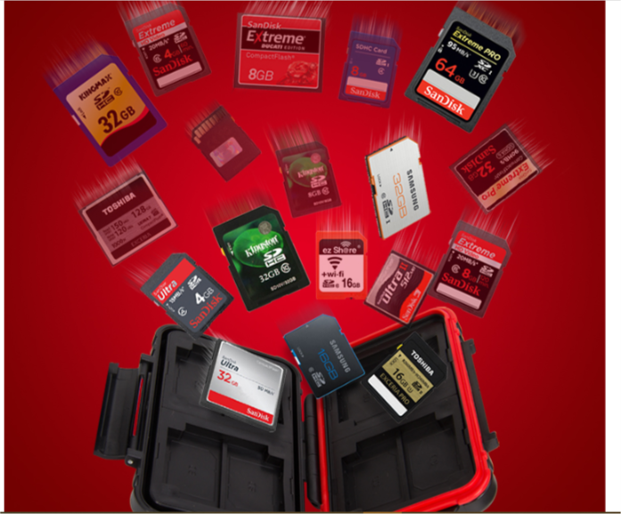 Hộp Đựng Phim, Thẻ Nhớ Máy Ảnh Loại SD/CF/MSD/TF Rui Ma (EIRMAI) CB-101 - Đỏ