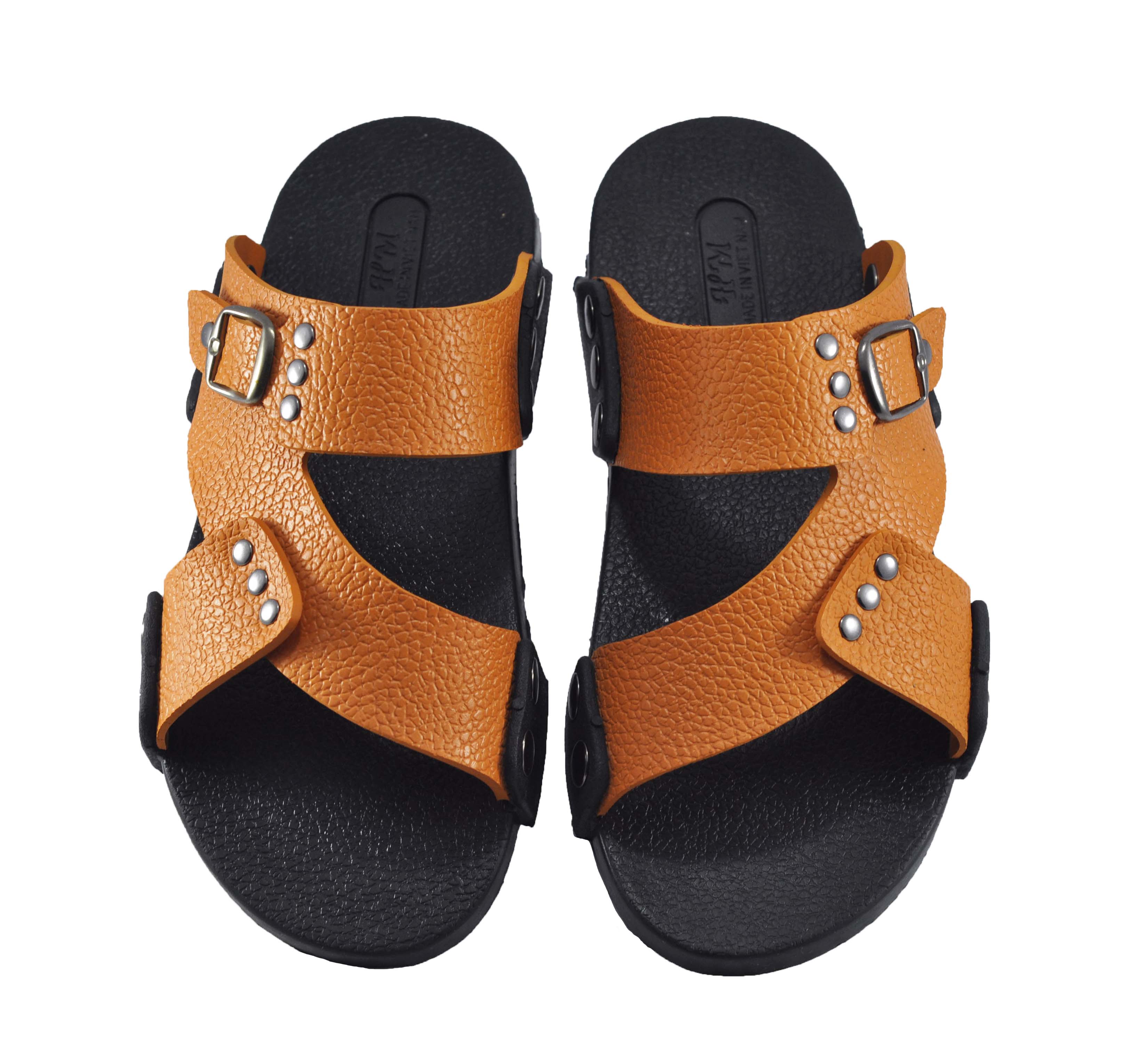 Dép cao su nam quai chéo HM - TCM-93 ( Vàng Cam)