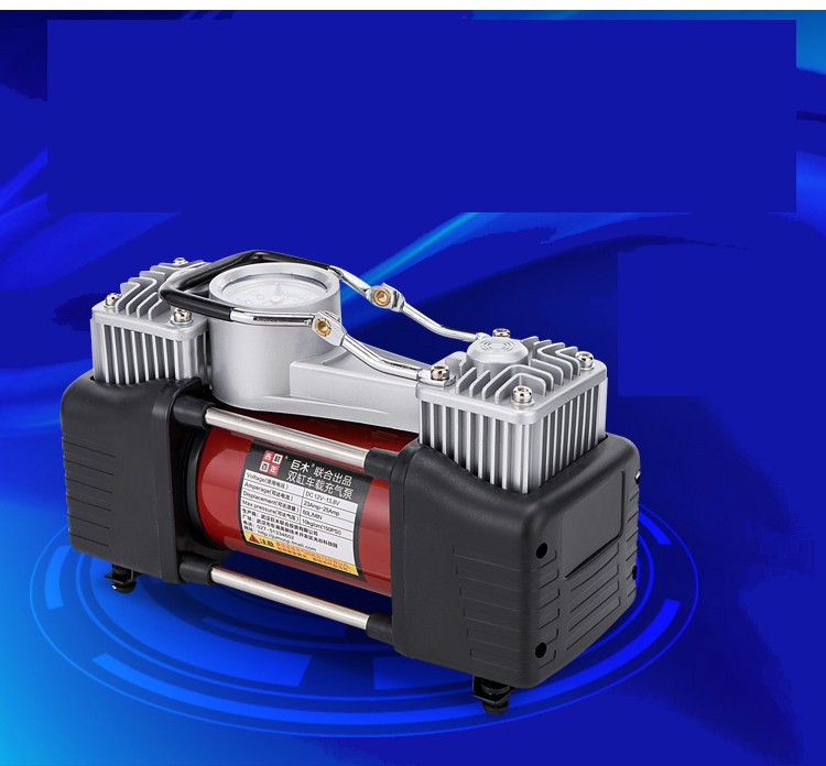 Bơm lốp ô tô 2 xi lanh đỏ