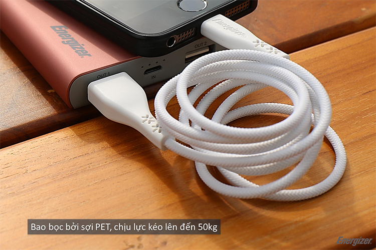 Cáp Lightning LW Energizer 1.2m- C41UBLIG
