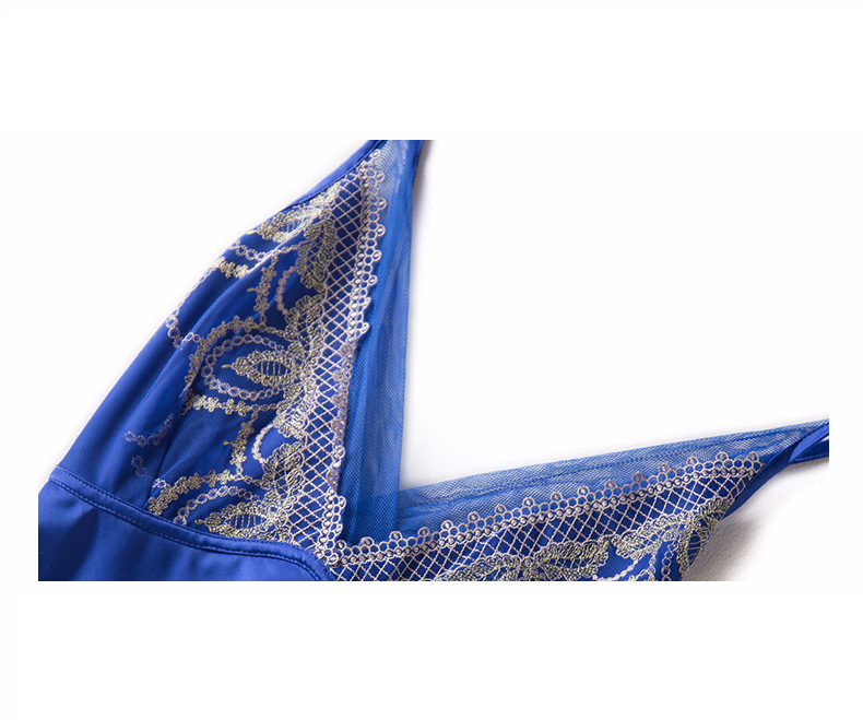 Đầm (Váy) ngủ nữ 2 dây lụa bóng ren ngực cao cấp quyến rũ JS-SX111