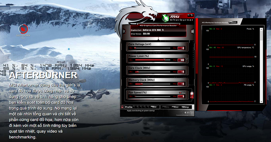 Card Màn Hình VGA MSI GTX1050 2GT OCV1 128BIT 2 Fan DP HDMI DVI - Hàng Chính Hãng