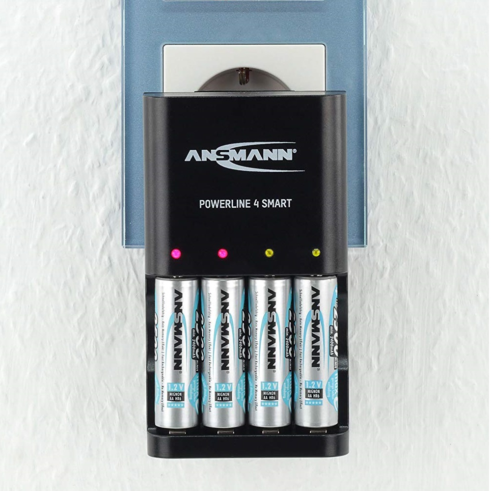 Bộ sạc ANSMANN POWERLINE 4 Smart kèm 4 pin AAA-800mAh