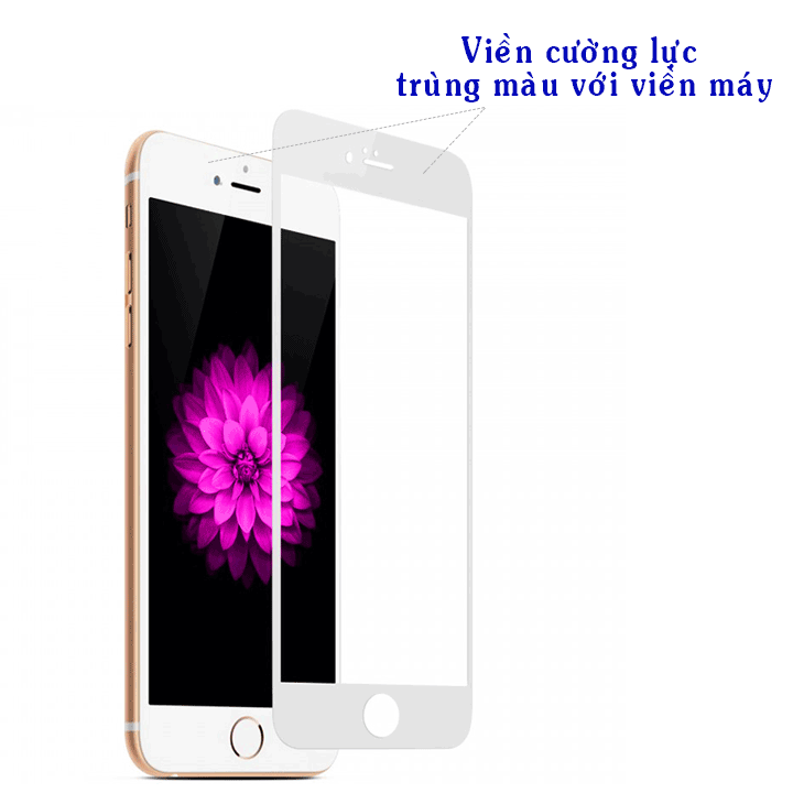 Kính Cường Lực Full Màn Hình Cho Iphone 6_Màu Trắng