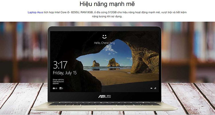 Laptop Asus Zenbook Flip 14 UX461UA-E1127T Core i5-8250U/Win10 (14 inch) - Hàng Chính Hãng (Gold)