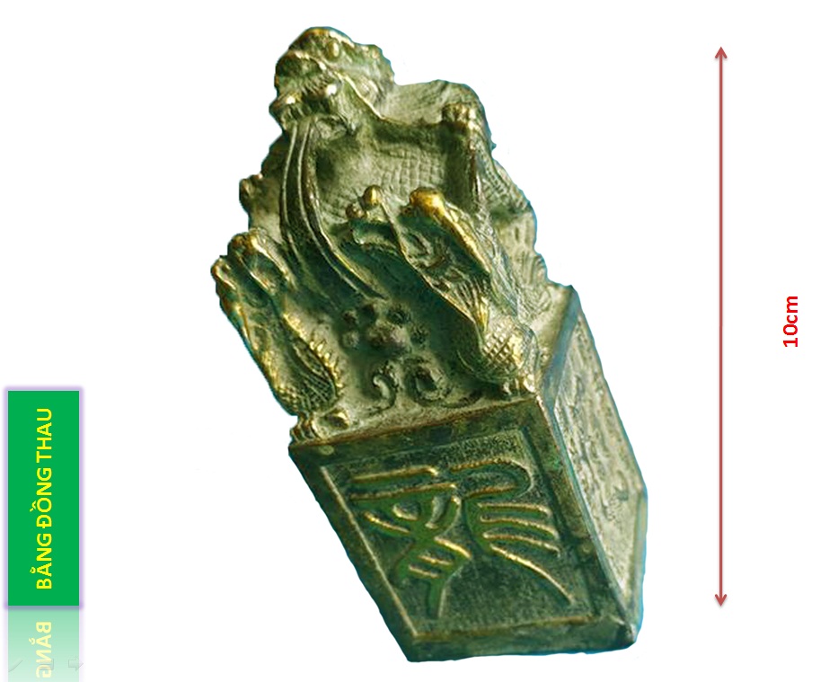 Cửu Long Kim Ấn Bảo Tỷ bằng đồng thau lên men xanh