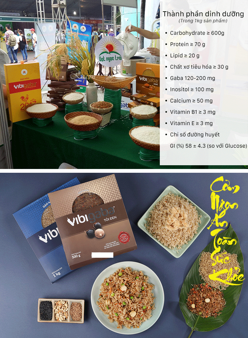 Gạo Mầm Vibigaba Cho Người Tiểu Đường, Giảm Cân - Hộp 1kg 2