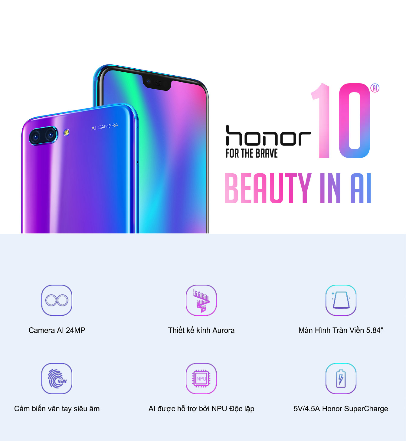 Điện Thoại Honor 10 (4GB/128GB) – Hàng Chính Hãng