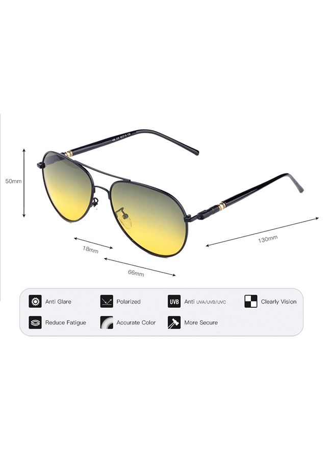 Kính Mát Phân Cực Gọng Gập Unisex Minh Tâm MT345