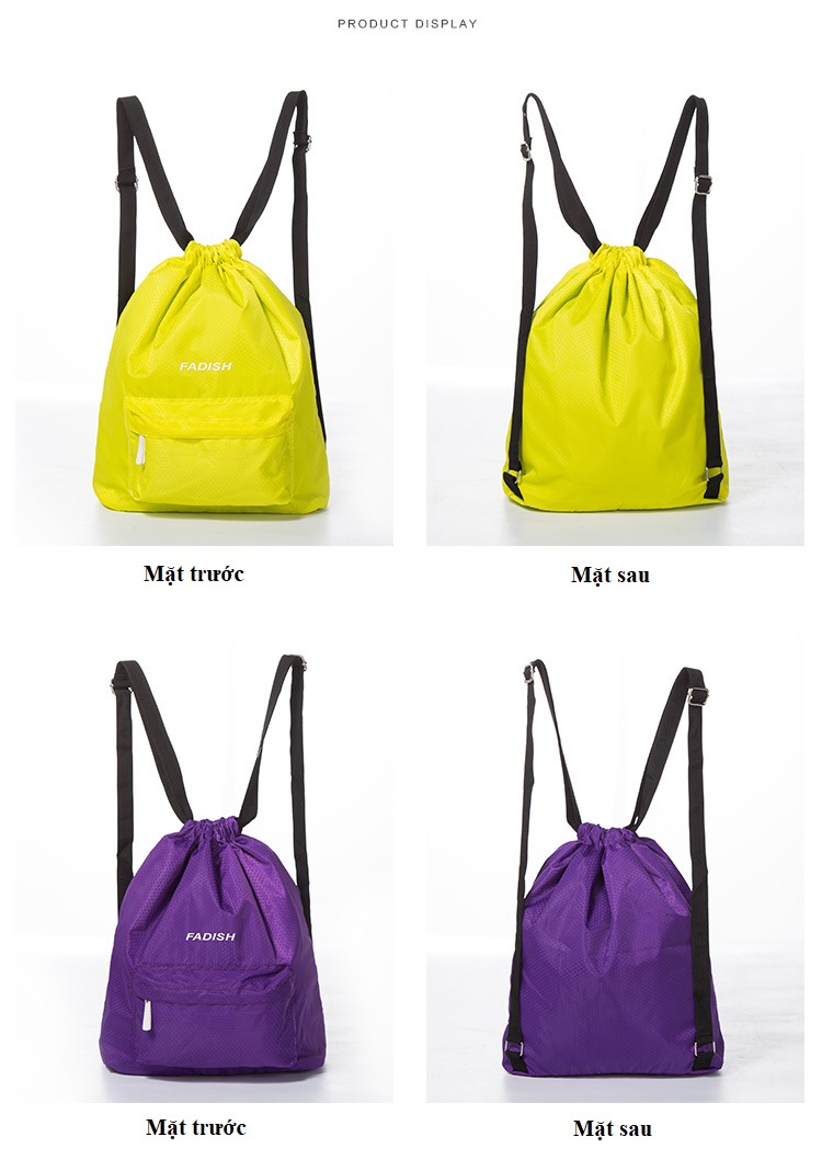 Balo du lịch đi biển chống nước FADISH 2 lớp chất liệu cao cấp, KÍCH THƯỚC 42X41X15CM ngăn nước tuyệt đối - POKI