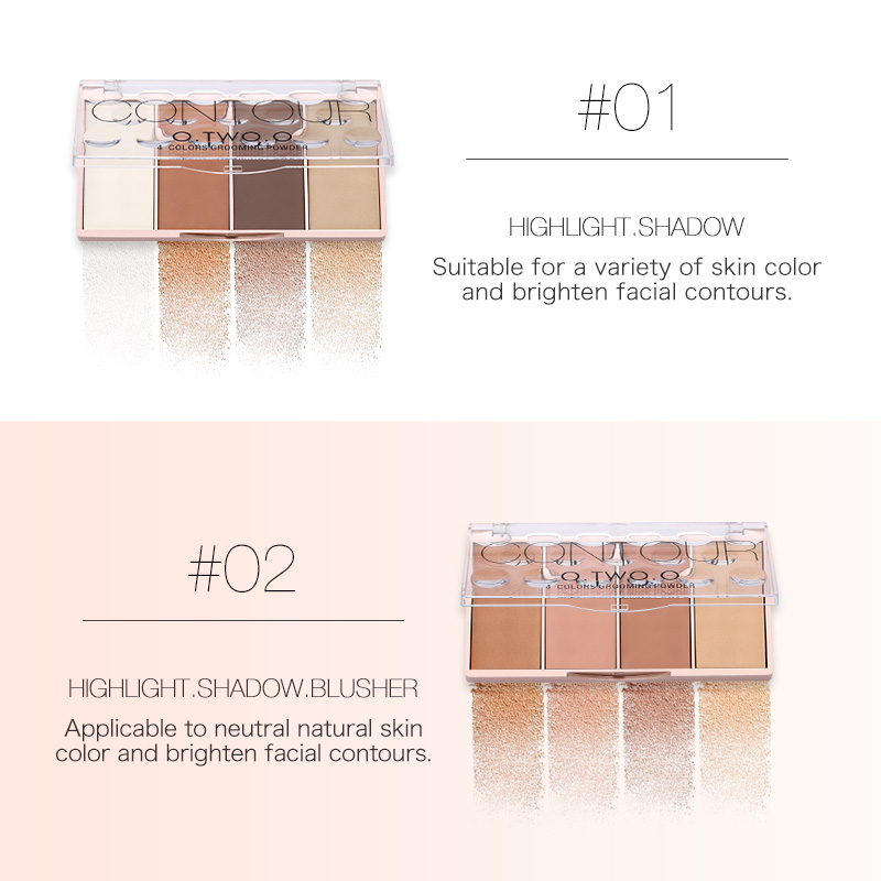 Bảng Phấn Tạo Khối O.TWO.O Contour 4 Shades Palette