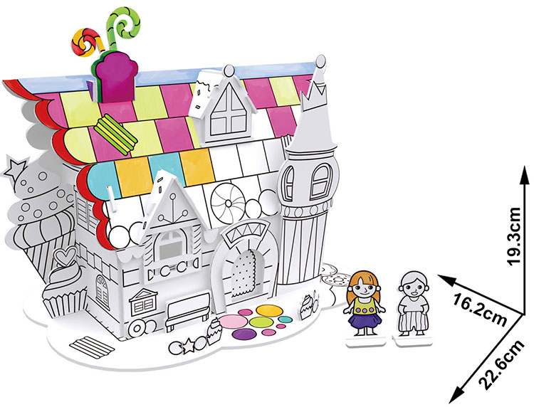 Mô Hình Giấy Cubic Fun Nhà Điểm Tâm (Tô Màu) P688H