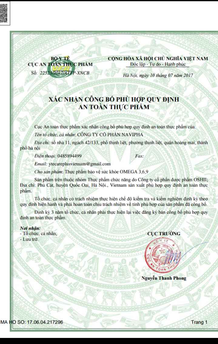 Combo 2 hộp Omega 369 bổ não, tăng trí nhớ, sáng mắt.