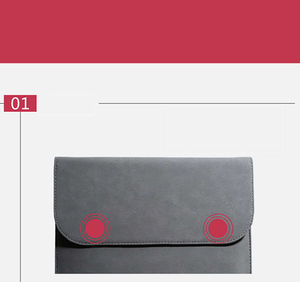 Túi chống sốc da PU cao cấp dành cho Macbook Air/Pro 13inch ( Ghi xám )