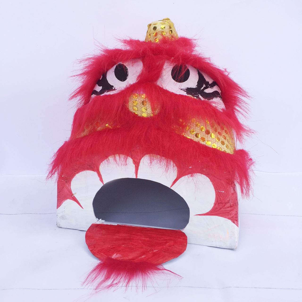 Đầu lân trung thu cỡ bé 22 cm x 25cm x 28 cm