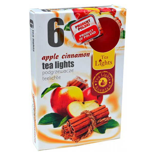 Hộp 6 nến thơm Tea lights Admit Apple Cinnamon ADM7579 (Hương táo, quế)