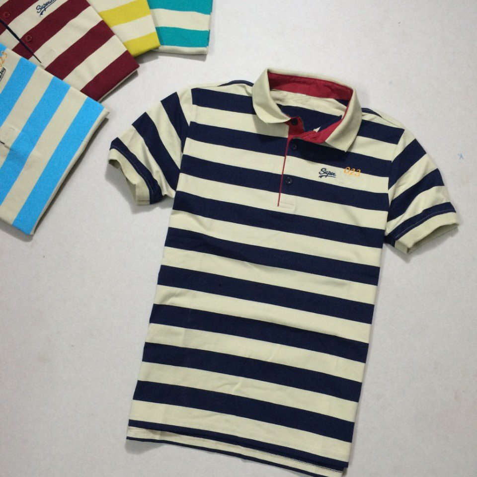 Áo Thun Có Cổ Super Day Trẻ Trung Nam Tính PS0794.(1) Màu Xanh Đen