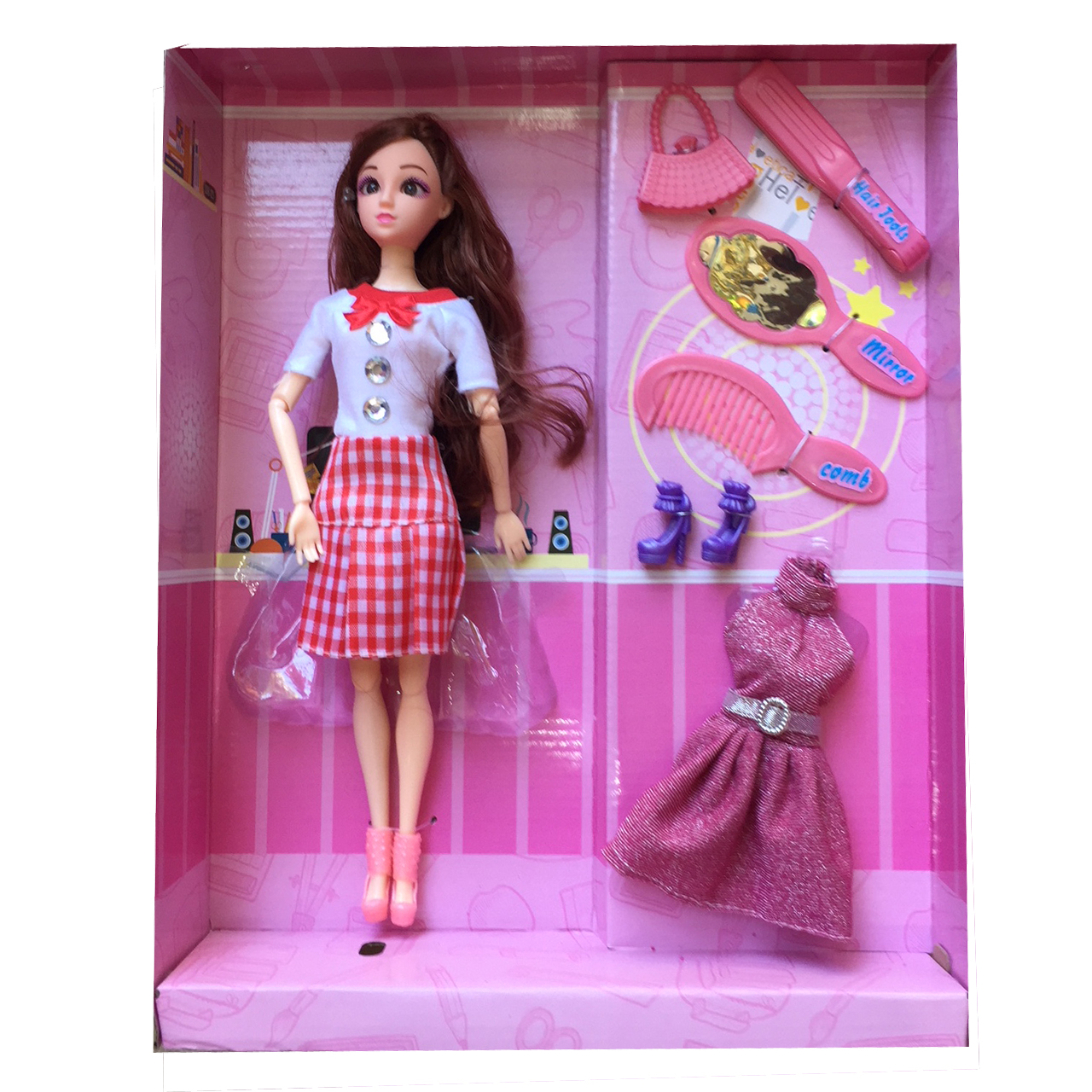 Búp bê Aibier học sinh có khớp và phụ kiện