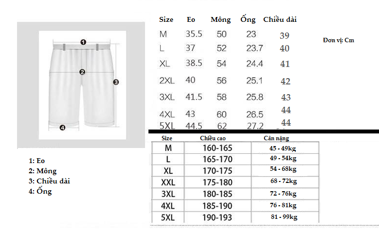 Quần Short Đùi Nam 