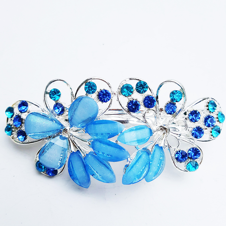 Kẹp Tóc Pha Lê Cao Cấp Hoa Lá Siêu Sang Chảnh