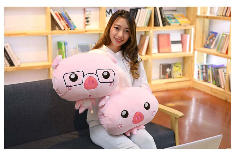 Gối mền văn phòng Heo hồng cute 3 chức năng, nỉ nhung siêu mịn, bộ chăn gối văn phòng, máy bay, đi xe, phượt, du lịch