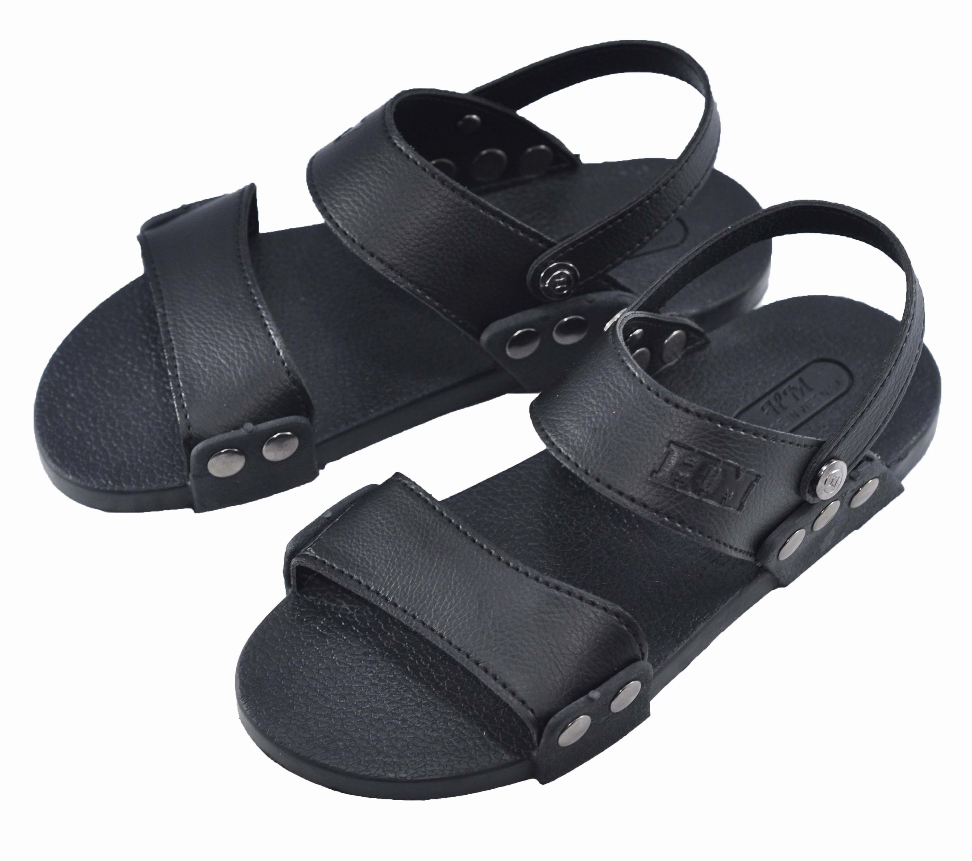 Giày quai hậu nam da PU cao cấp - TPU-11A ( Đen)