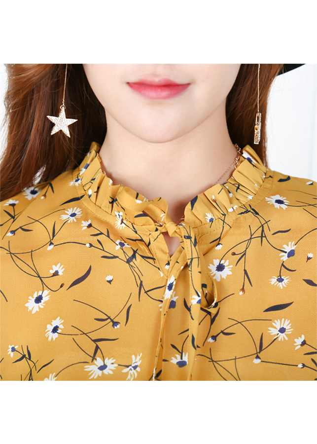 Áo nữ tay lỡ họa tiết hoa lá sm139