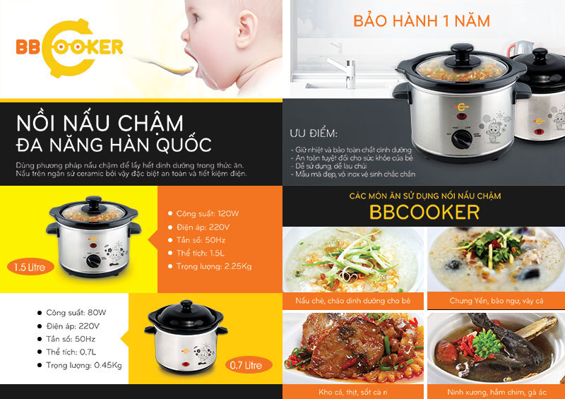 Nồi Nấu Chậm Bbcooker BS07 (0.7L) - Đen