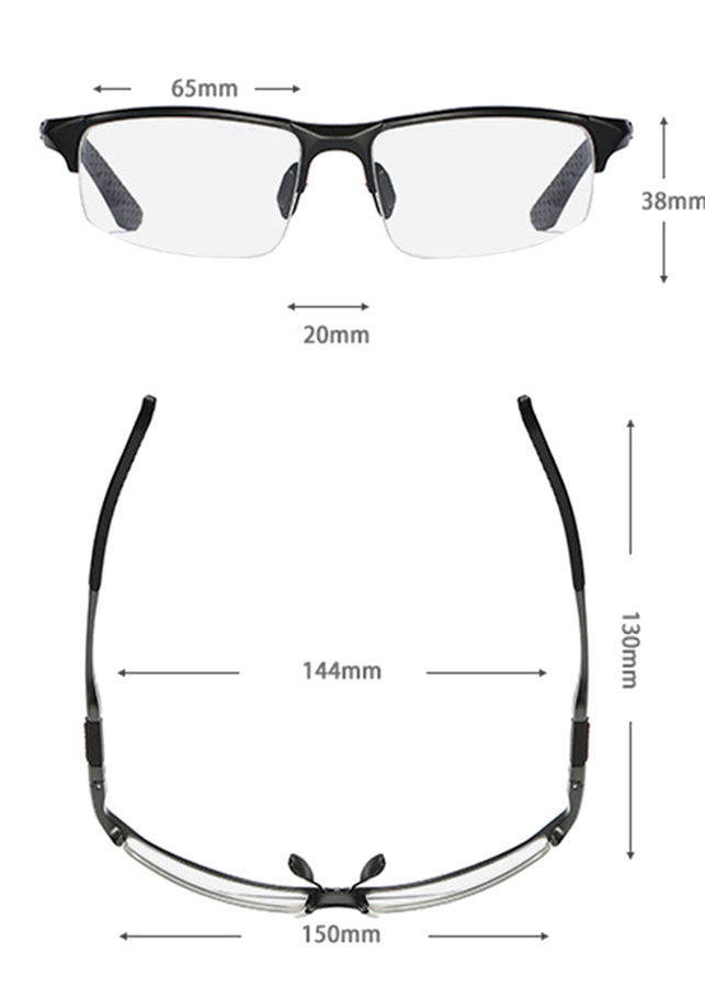 Kính Mát Thời Trang Giả Cận Unisex Minh Tâm MT3121T